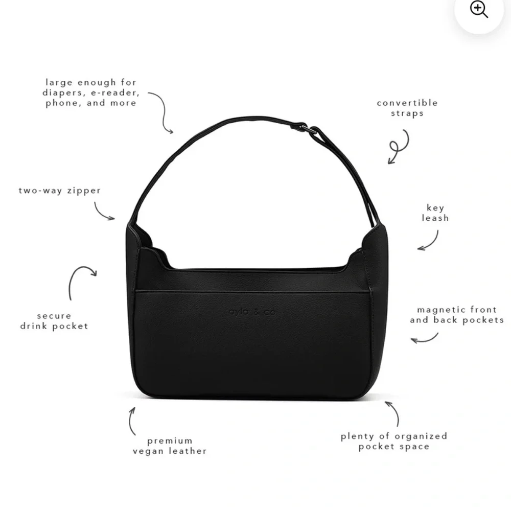 Ayla & Co Black Baby Stroller Organizer Bag